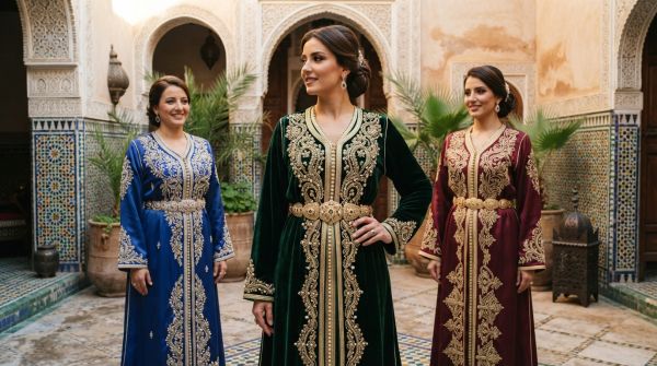 Découvrez l'élégance unique des caftans marocains artisanaux